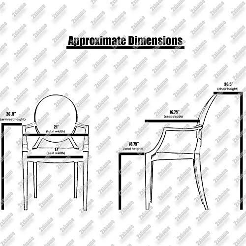 Clear Plastic Dining Chairs Set of 2 T469