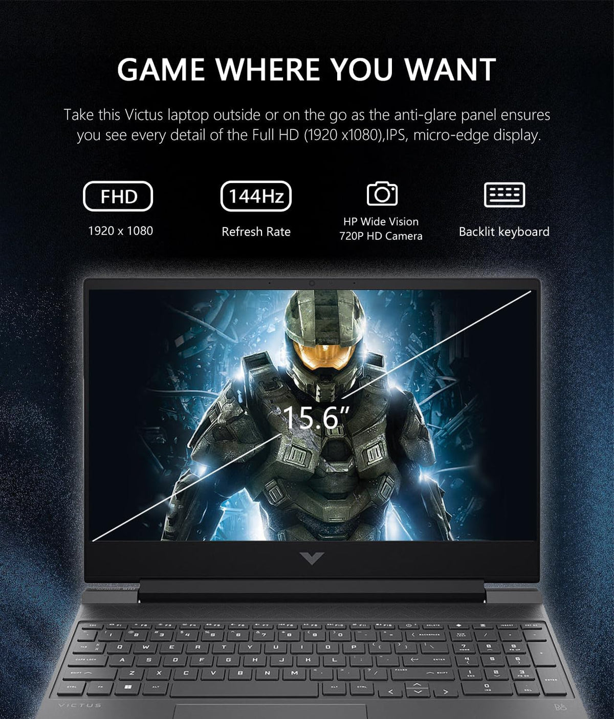 15.6" Full HD 144Hz Gaming Laptop, AMD Ryzen 5 7535HS, 16GB Memory, NVIDIA GeForce RTX 2050, 512GB SSD, Mica Silver D901227
