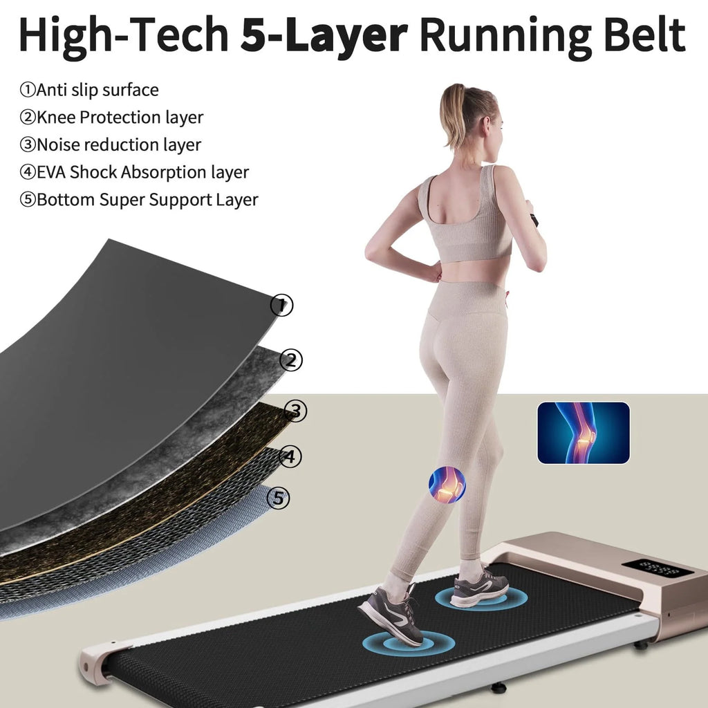 2.5Hp Ultra-Quiet Walking Pad Treadmill with Remote Control G317017