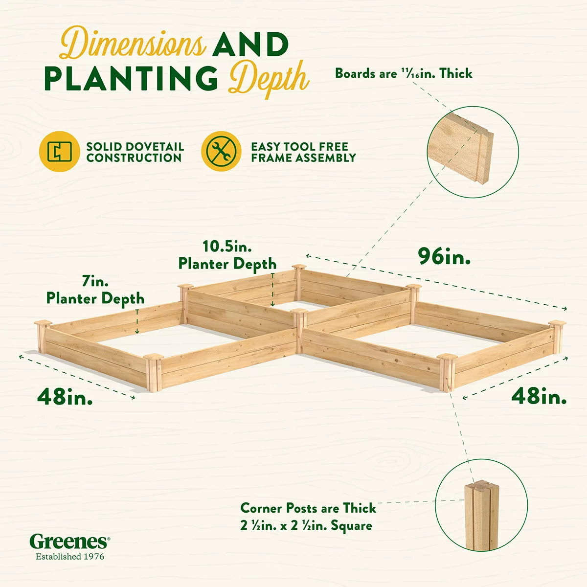 Cedar Raised Garden Bed I19537