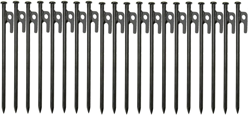 15.7 Inches 20 Pcs Heavy Duty Steel Tent Stakes K7931