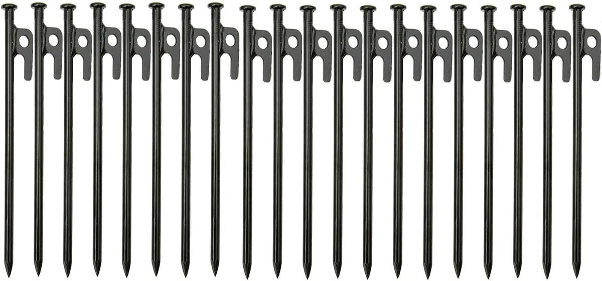 15.7 Inches 20 Pcs Heavy Duty Steel Tent Stakes K7931