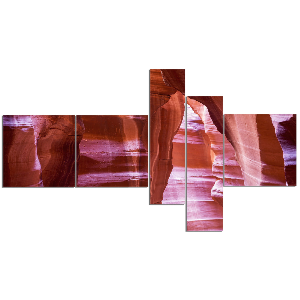 Brown 60 in. x 32 in. 4 Panels Canvas Print J63014