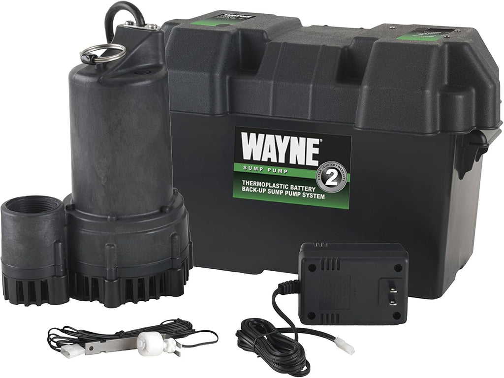 1/2 HP Sump Pump with Vertical Float Switch and 12 Volt Battery Back Up O173000