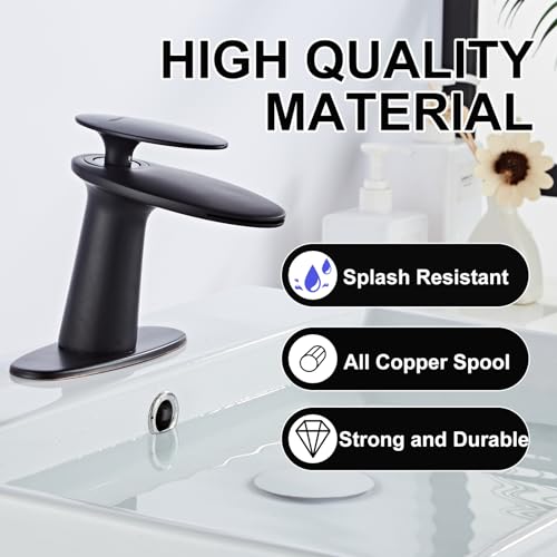 Chrome Single Handle Brass Bathroom Faucet with Pop Up Drain C6694