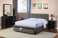 Gray Full Size Bed with Storage Drawer X124720