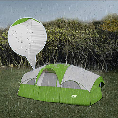 8 Person Weather Resistant Camping Tent with Carry Bag N586402