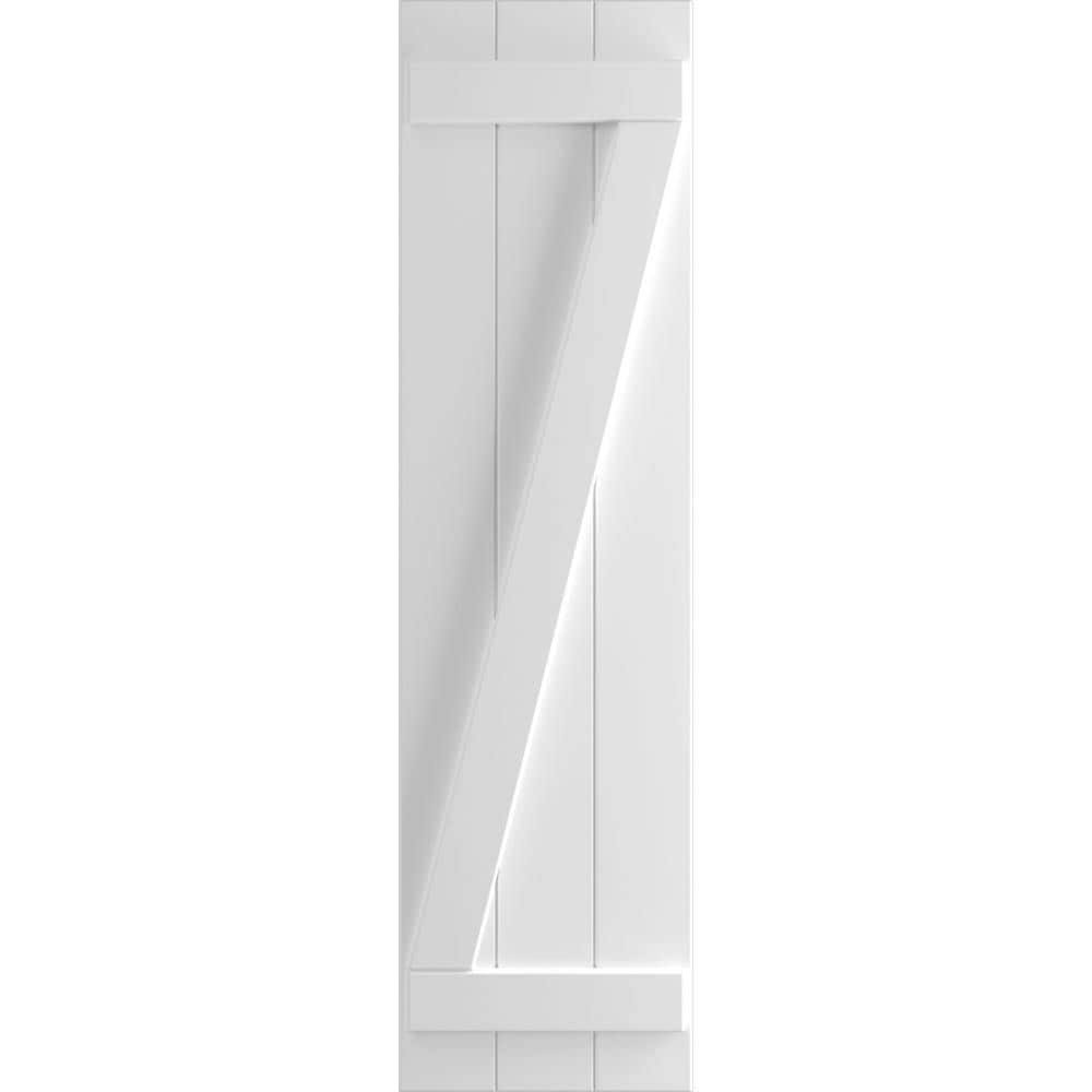 16-1/8x22 x 77x22 PVC Board and Batten Shutters, Unfinished (Per Pair) L694