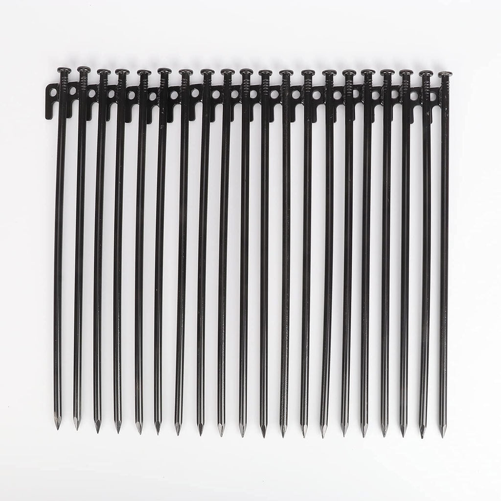 15.7 Inches 20 Pcs Heavy Duty Steel Tent Stakes K7931