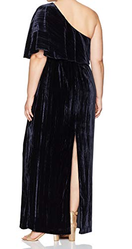 Long Velvet One Shoulder Dress U8250