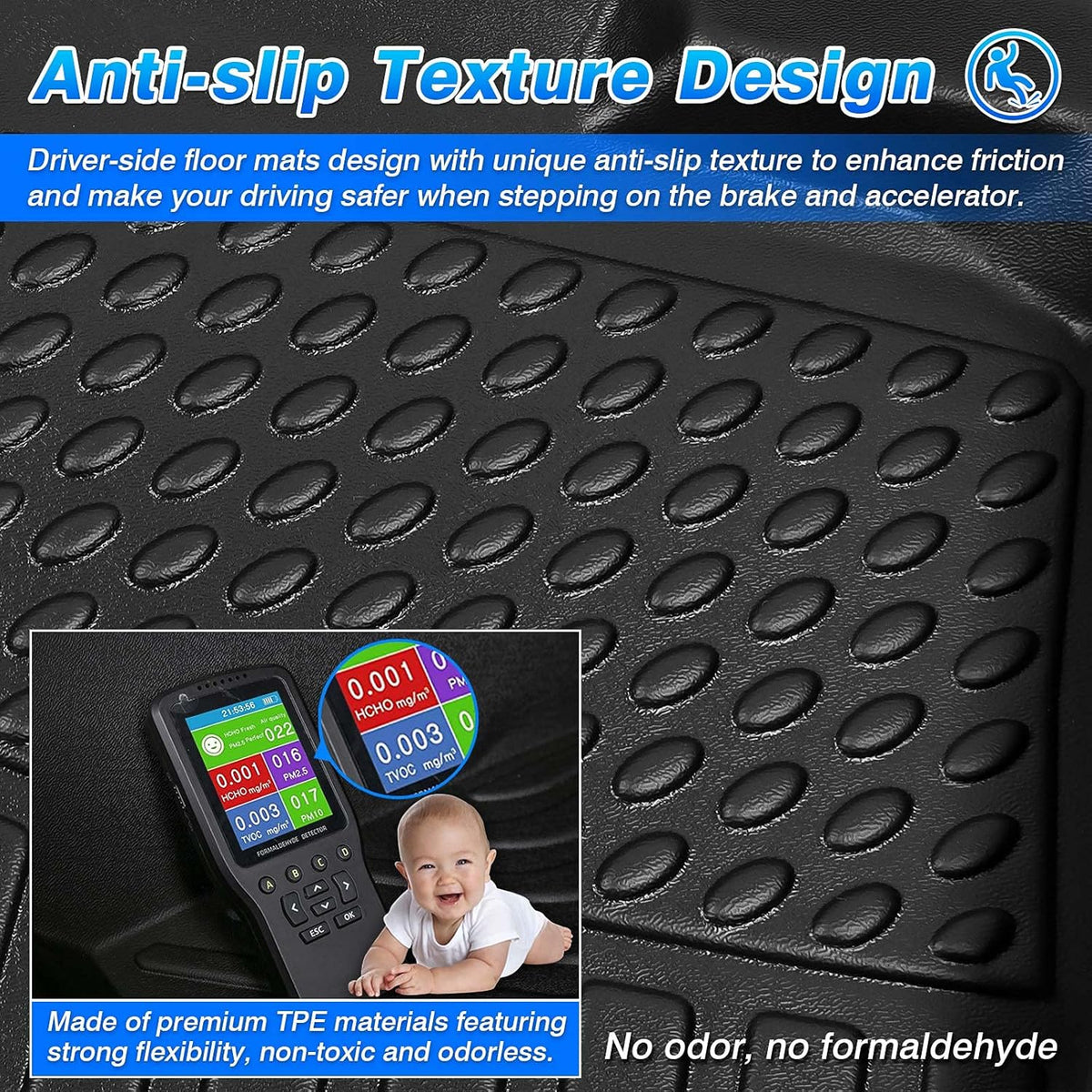 All Weather Non-Slip Floor Mats for Nissan Sentra 2020 2021 2022 1st & 2nd Row Z348549