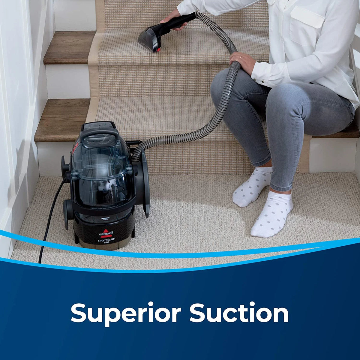 Lightweight Portable Carpet Cleaner, Black S49045