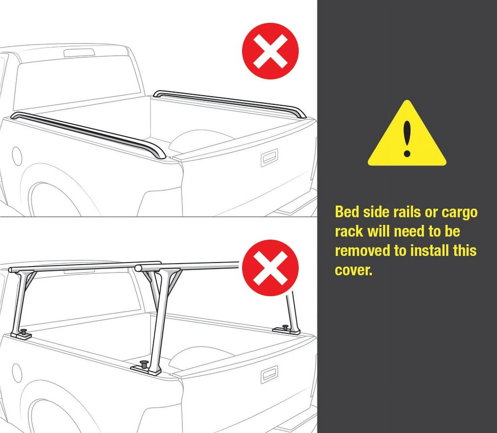 Soft Roll-up Truck Bed Tonneau Cover for 2020-2024 Chevy Silverado GMC Sierra 2500 3500HD 6'10" (82") Bed L998