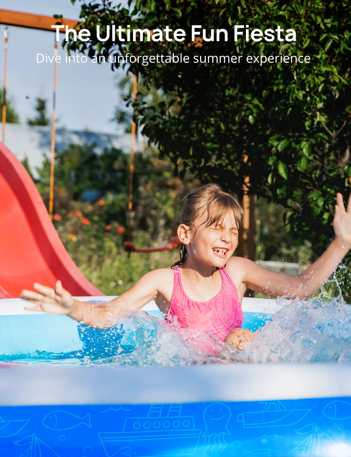 Inflatable Swimming Pools 118'' x 72'' x 20'' Y6806