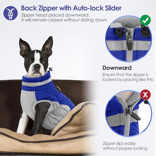Red Dog Puffer Jacket with Harness O6265
