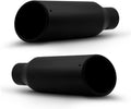 2PCS 2.5 Inch Inlet Black Exhaust Tips Stainless Steel Pack of 2 S100