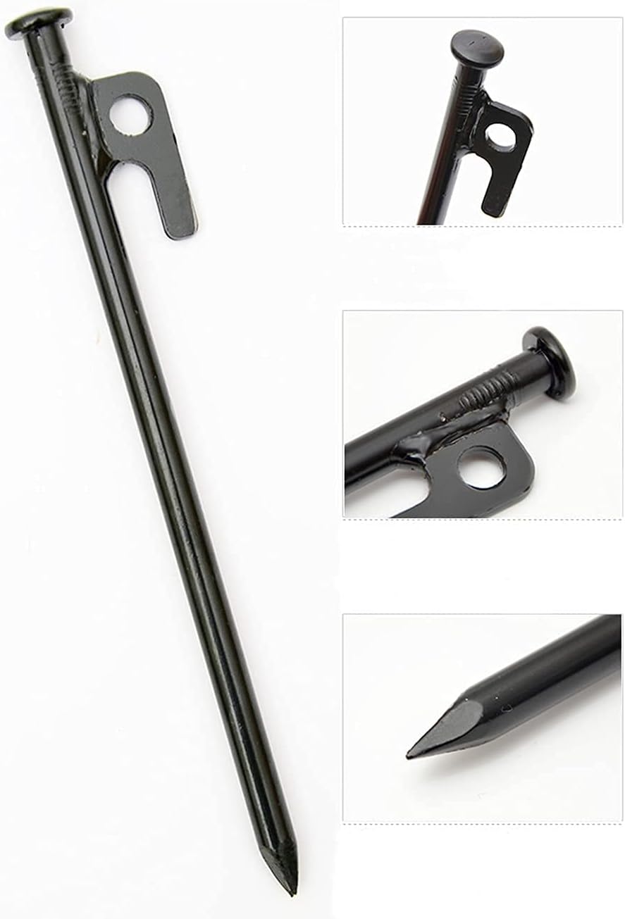 15.7 Inches 20 Pcs Heavy Duty Steel Tent Stakes K7931