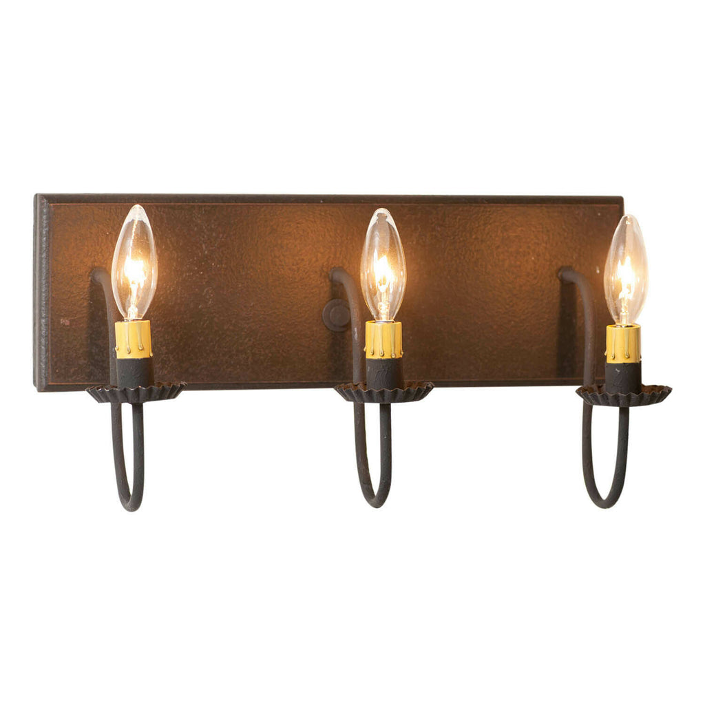 3 Light Vanity Light in Americana Black D510