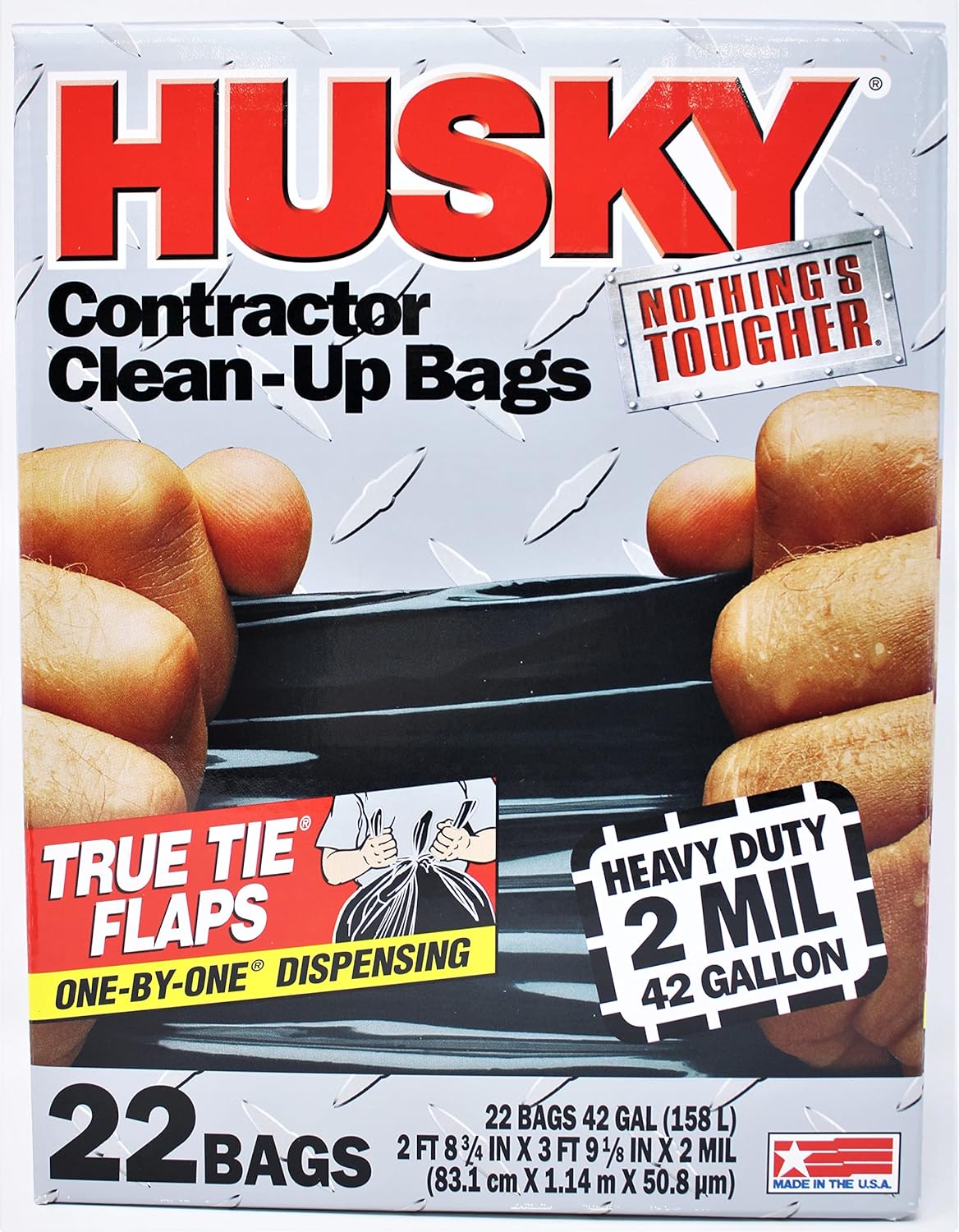 Heavy Duty Contractor Clean-Up Bag, Poly, 42 gal, Black N264