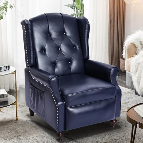 Tufted Fabric Pushback Recliner Chair with Remote Control R1509