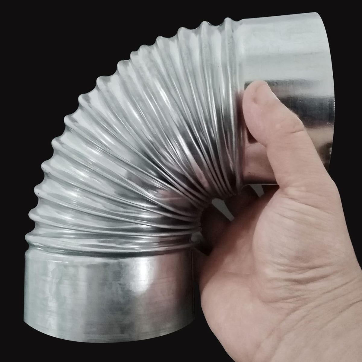 90 Degree Metal Elbow Connector, 4", Silver M488