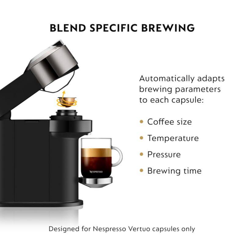 Dark Chrome Coffee Machine with Milk Frother G1096