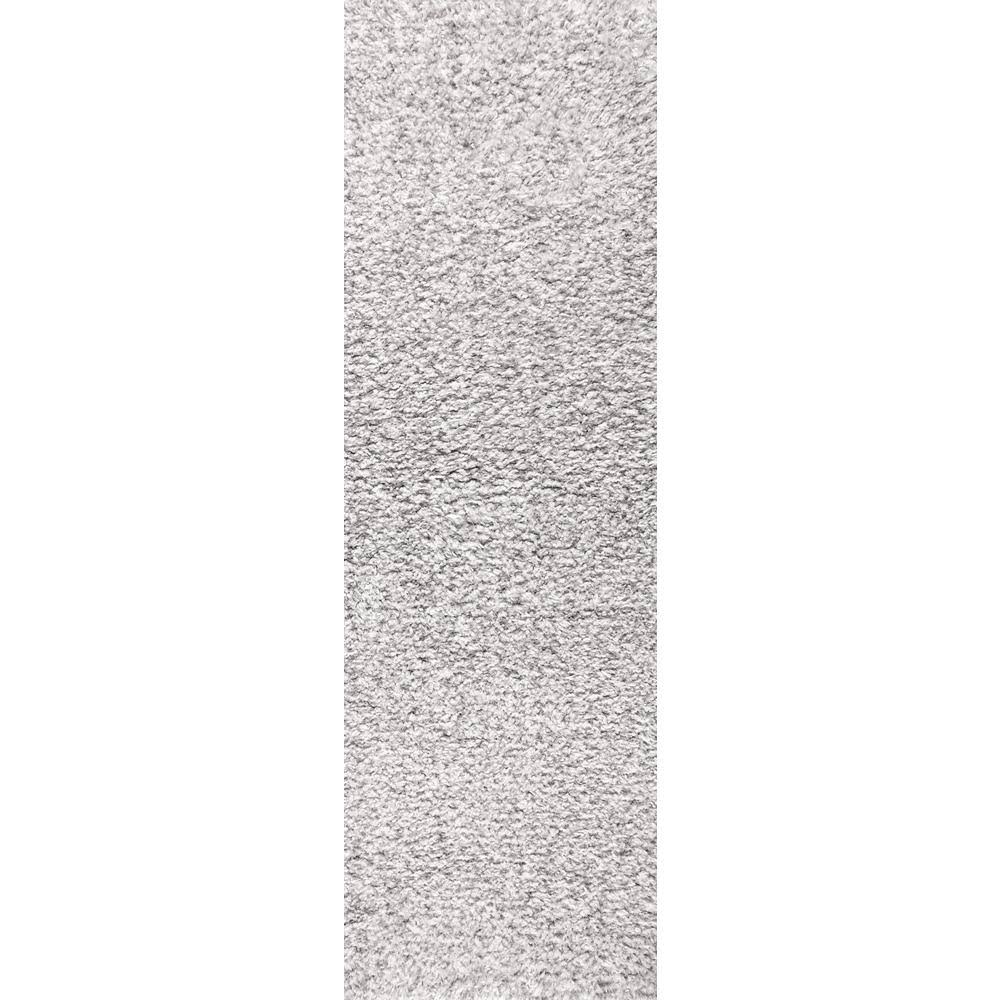 Gray Polyester Shag Runner F88383