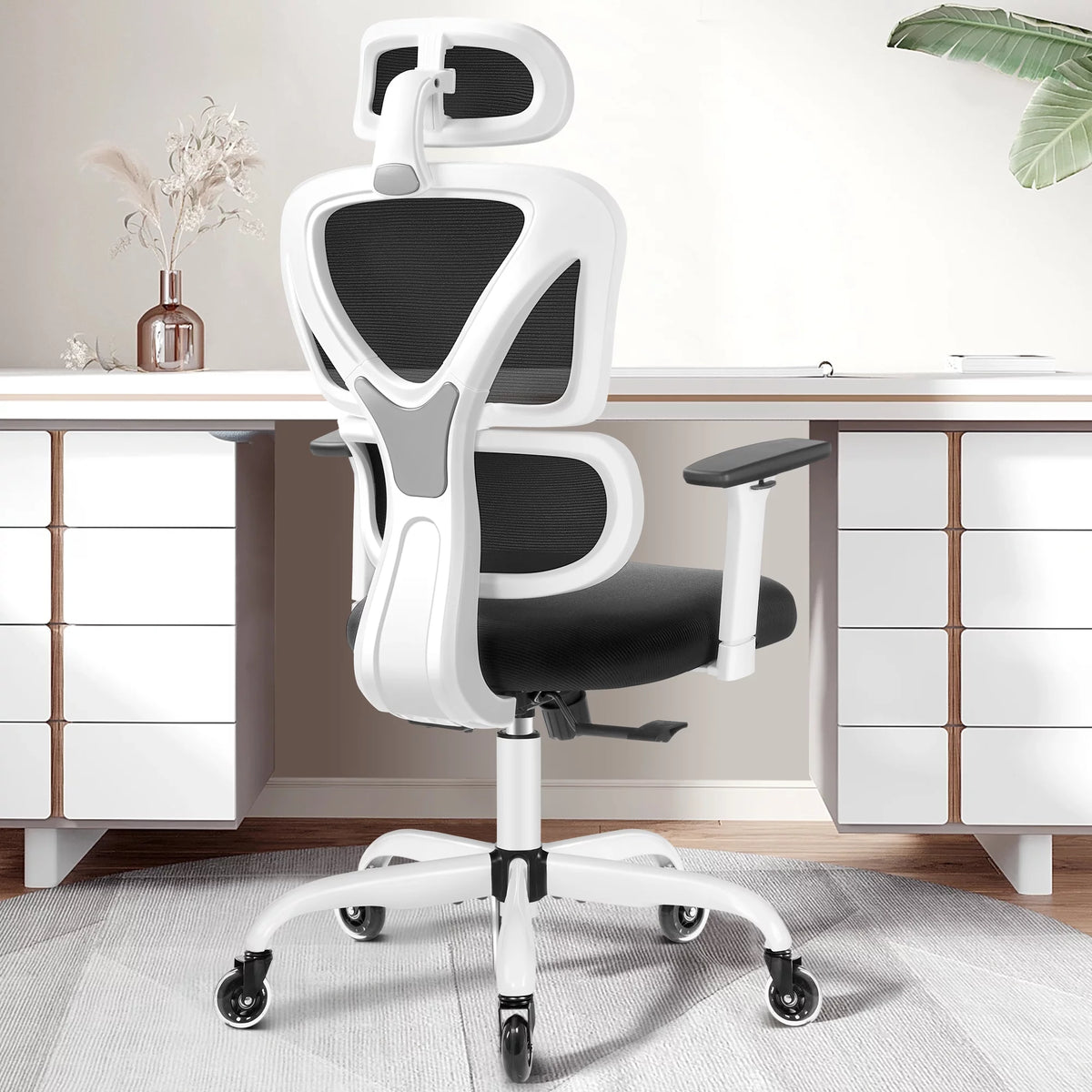 Black High Back Ergonomic Office Chair with Lumbar Support K425