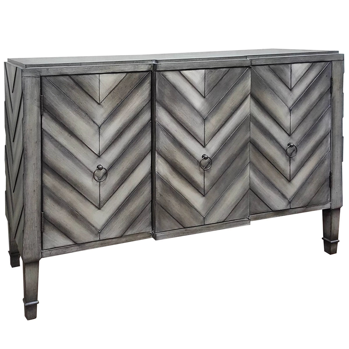 Reclaimed Wood 3-Door Console K393083