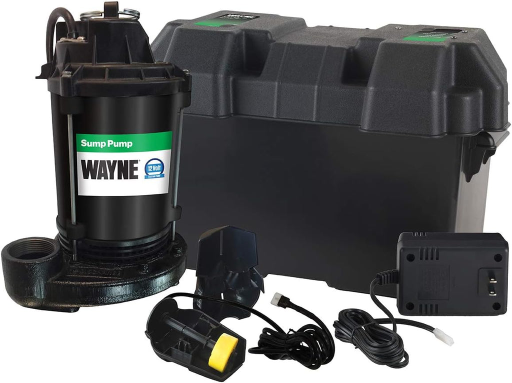 1/2 HP Sump Pump with Vertical Float Switch and 12 Volt Battery Back Up O173000