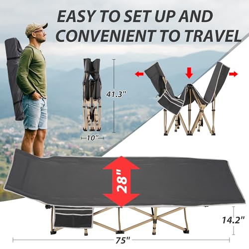 Folding Camping Cot with Large Pocket V8316