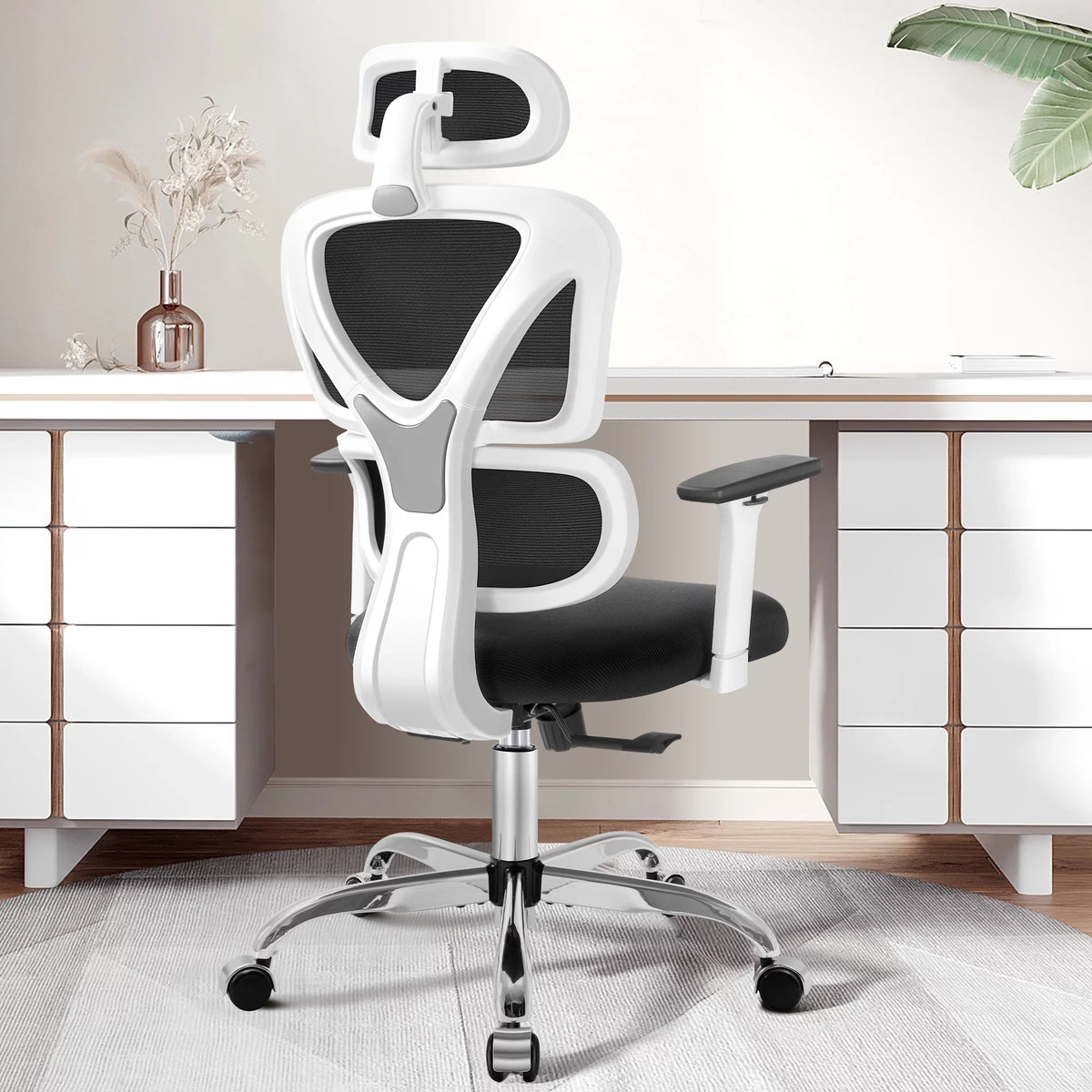Black High Back Ergonomic Office Chair with Lumbar Support K425