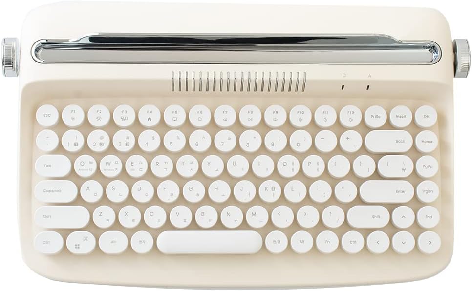 Baby Pink Wireless Bluetooth Typewriter Keyboard Pack of 2 X94940