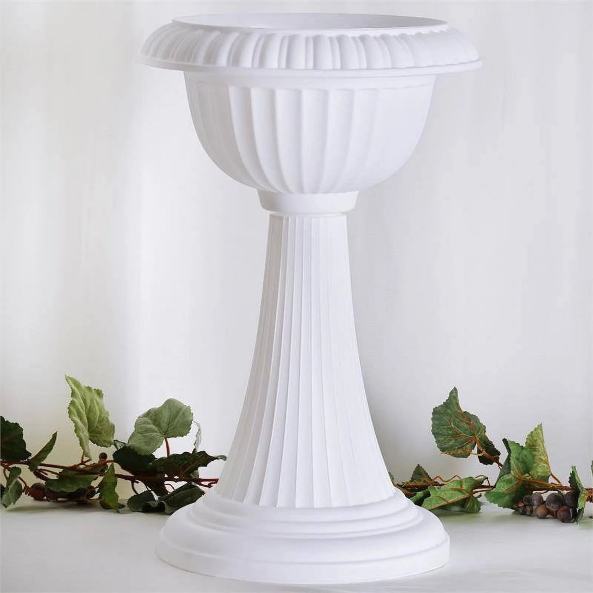 4 Pack 23" Tall White Pedestal Column Plant Stand Pot K6956