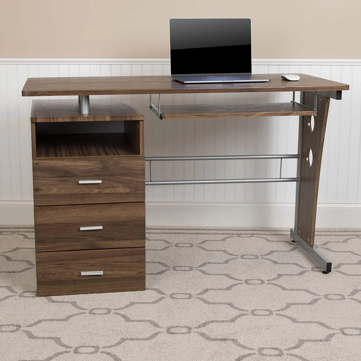 Walnut Desk with Three Drawer T67798