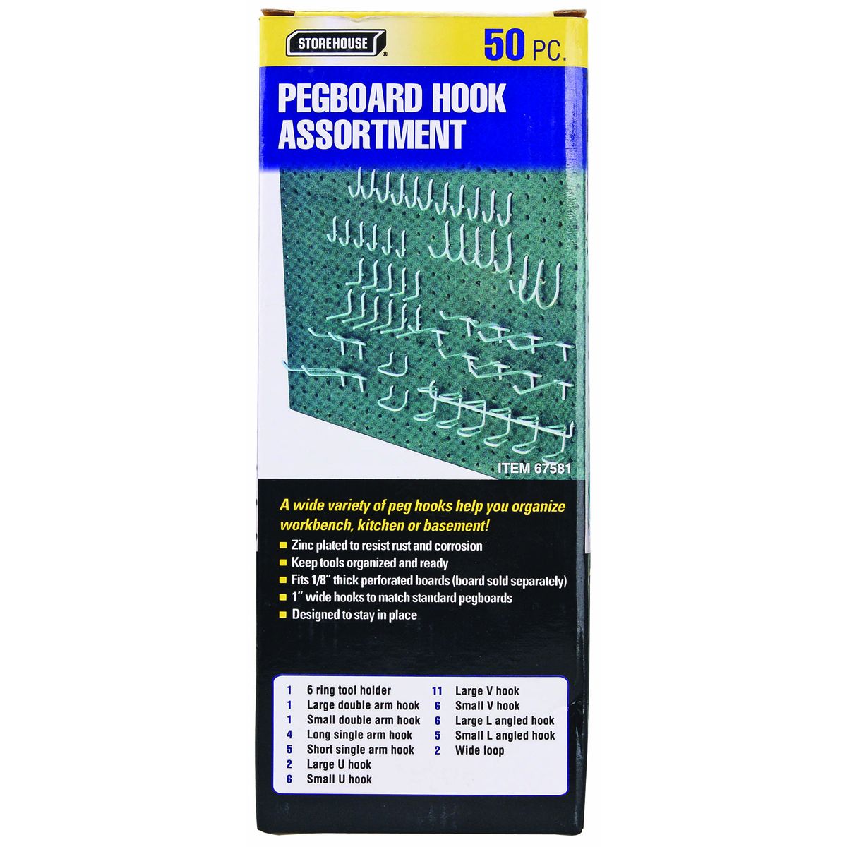 Pegboard Hook Kit, 50 Piece H94219