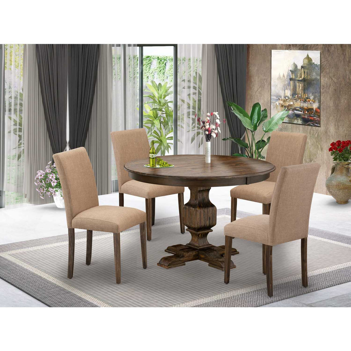 5-Piece Wood Dining Set U133