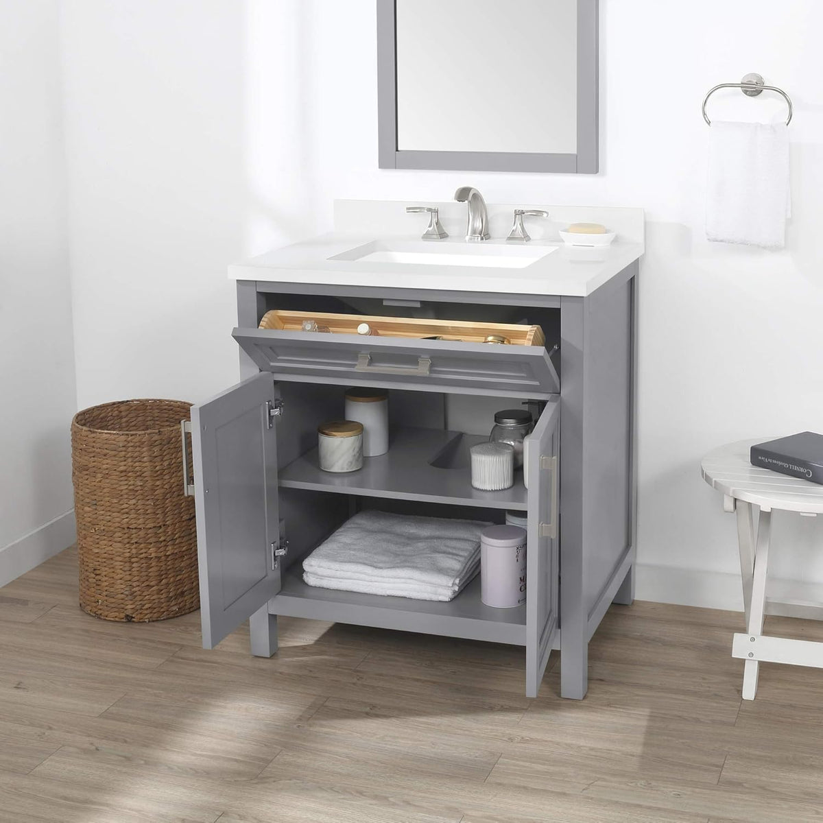 Single Sink Bathroom Vanity in American Grey J344585