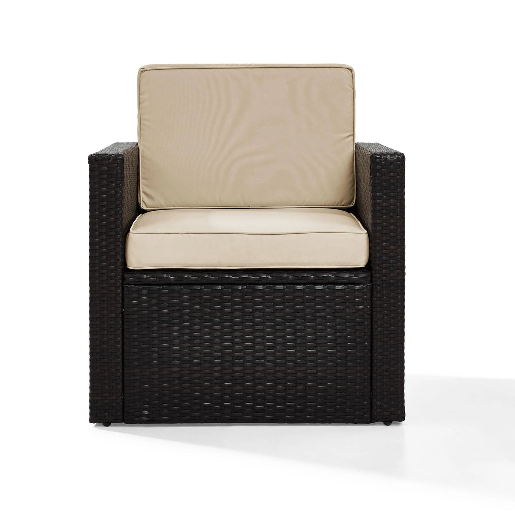 Brown Wicker Patio Arm Chair D8340
