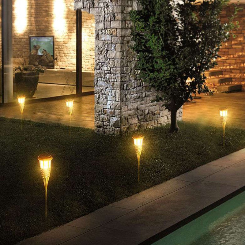 Amber Bamboo Tiki Torch Landscape Light U904848