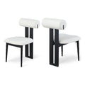 Cream Vegan Leather Dining Chair Set of 2 T608