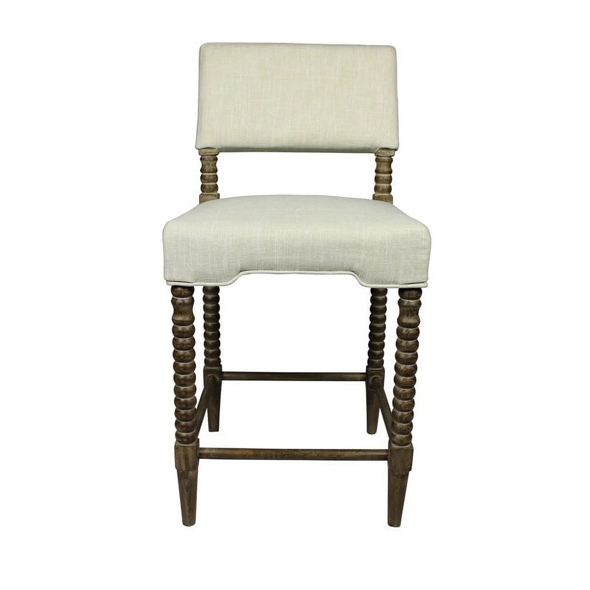 41" Fabric & Wood Counter Stool Set of 2 D62185