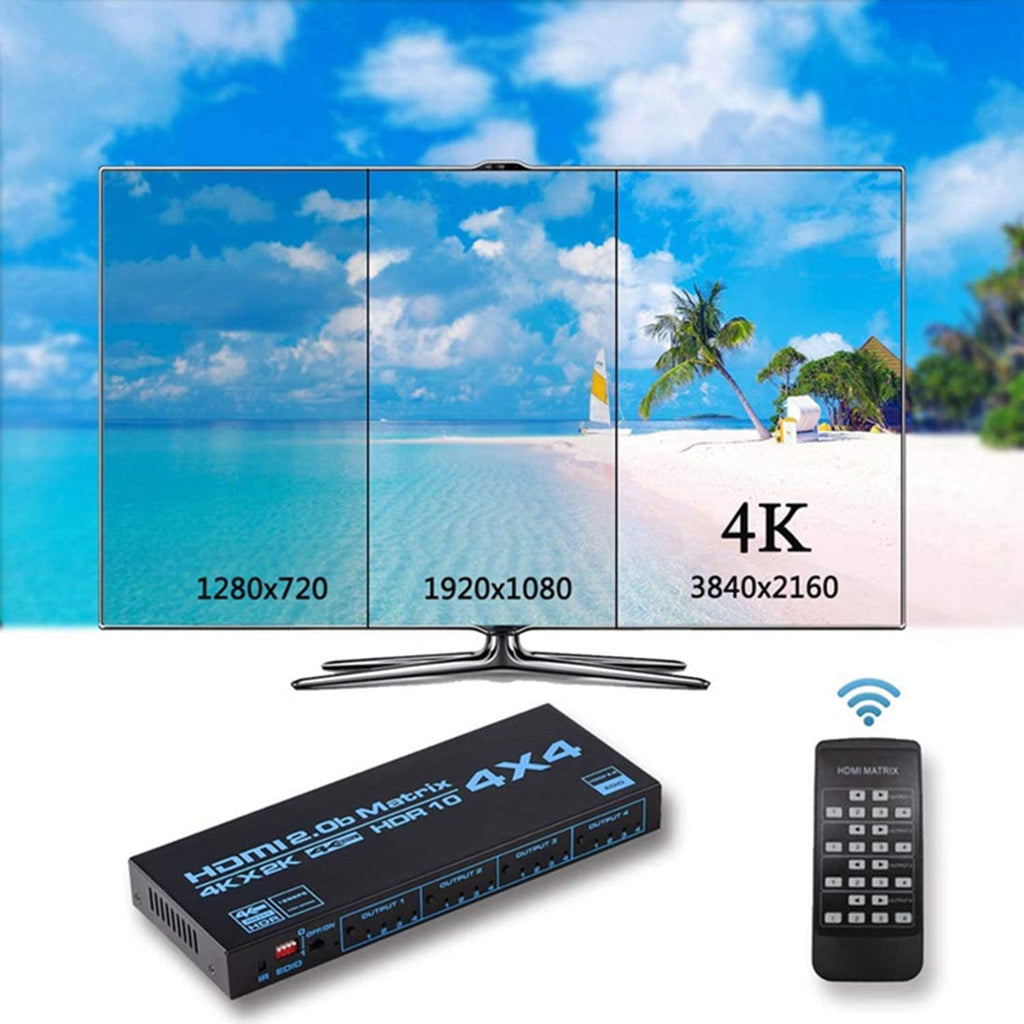 4K HDMI Matrix Switcher 4x4 with Infrared Remote Control E531343