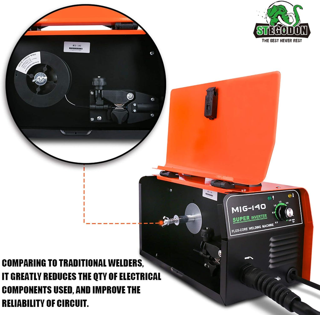 Portable 140 Welder Flux Core Wire Automatic Feed Welding Machine M58411