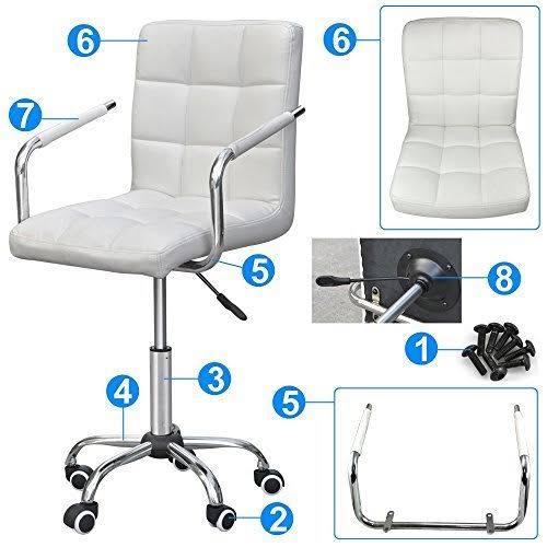 White Adjustable Executive Office Chair L993742