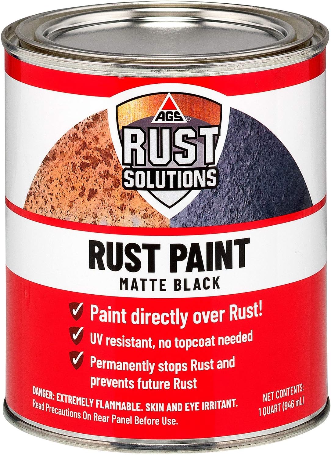 Matte Black Anti-Rust Paint, 1 Gallon E8685