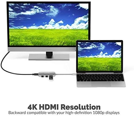 8-in-1 USB Type-C Hub with HDMI 4K, 3 USB 3.0 Ports, SD/MicroSD Card Reader I493887