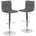 Gray Bar Stool Set of 2 Y211597