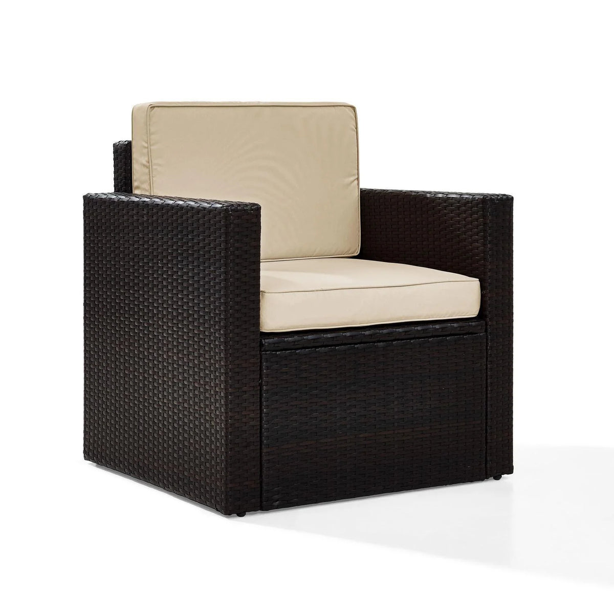 Brown Wicker Patio Arm Chair D8340