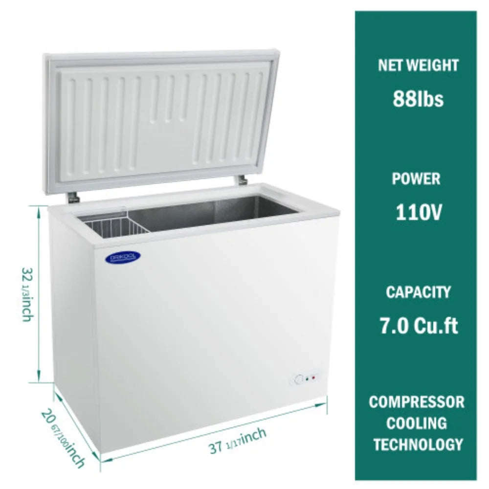 7.0 Cu.ft Chest Freezer with Lockable Lid R1213